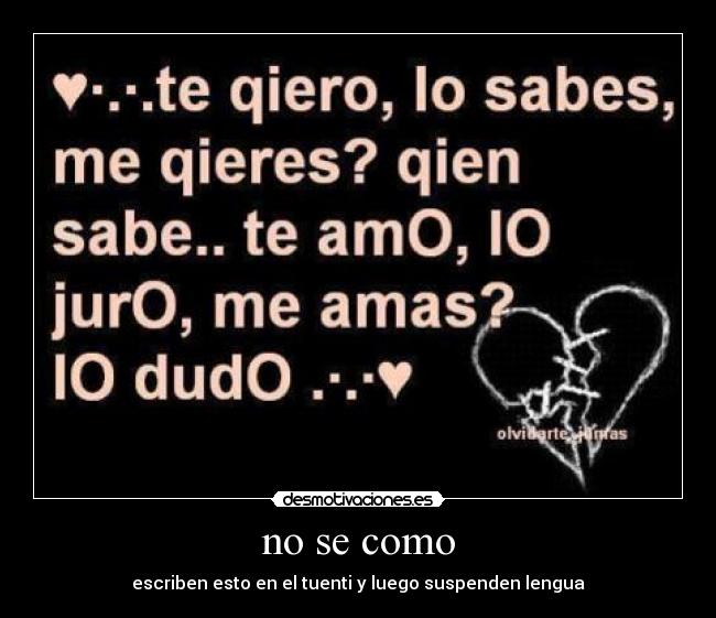 no se como - 