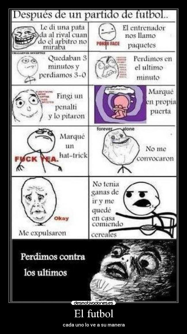 El futbol - cada uno lo ve a su manera