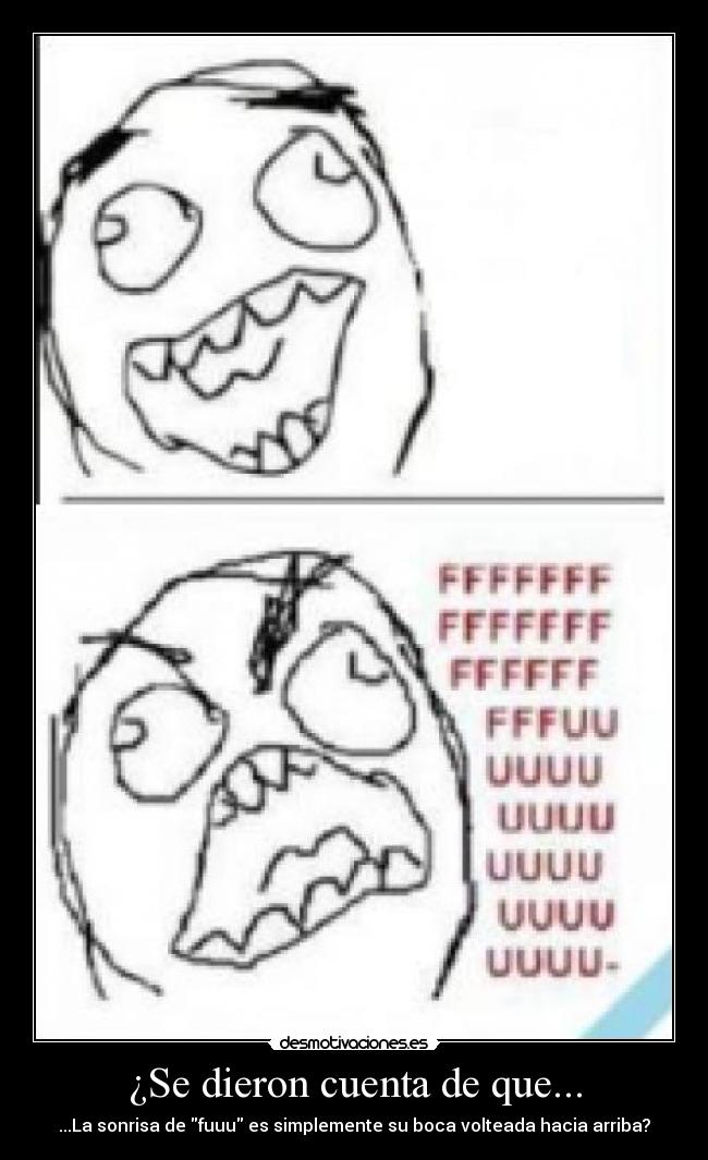 ¿Se dieron cuenta de que... - ...La sonrisa de fuuu es simplemente su boca volteada hacia arriba?