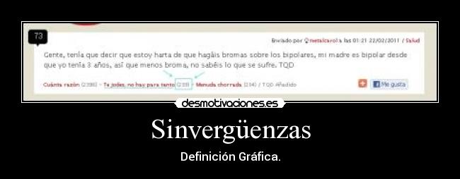 Sinvergüenzas - Definición Gráfica.