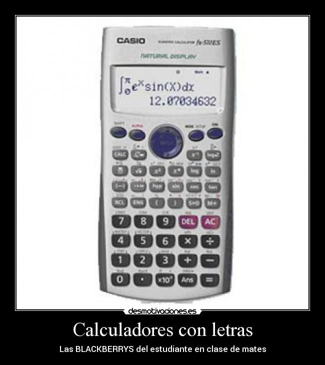Calculadores con letras - Las BLACKBERRYS del estudiante en clase de mates