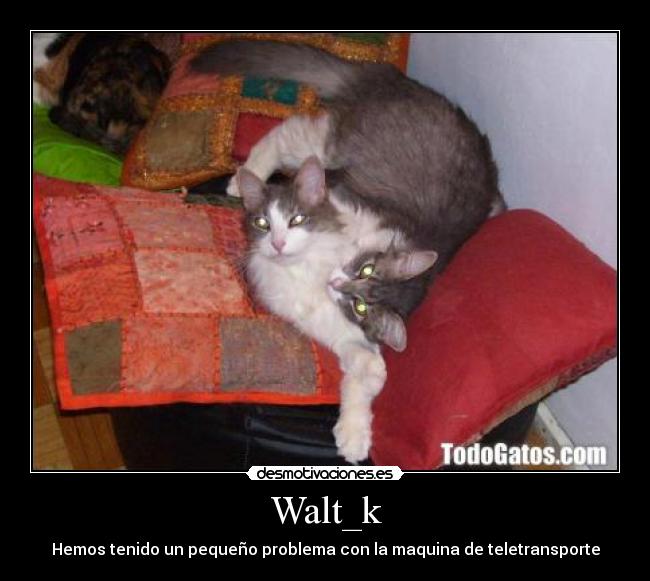 Walt_k - Hemos tenido un pequeño problema con la maquina de teletransporte