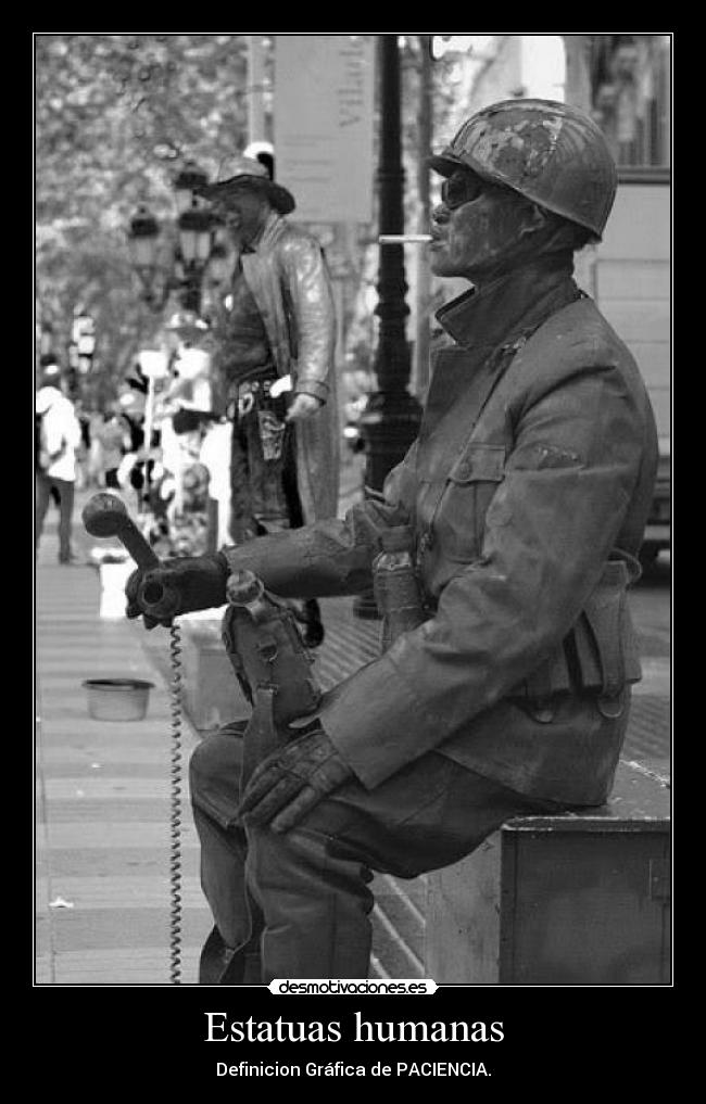 Estatuas humanas - Definicion Gráfica de PACIENCIA.