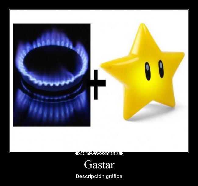 Gastar - Descripción gráfica