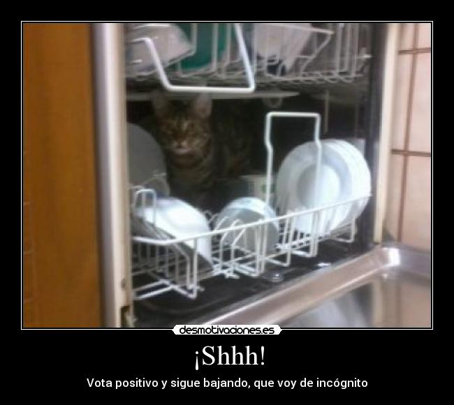 ¡Shhh! - Vota positivo y sigue bajando, que voy de incógnito