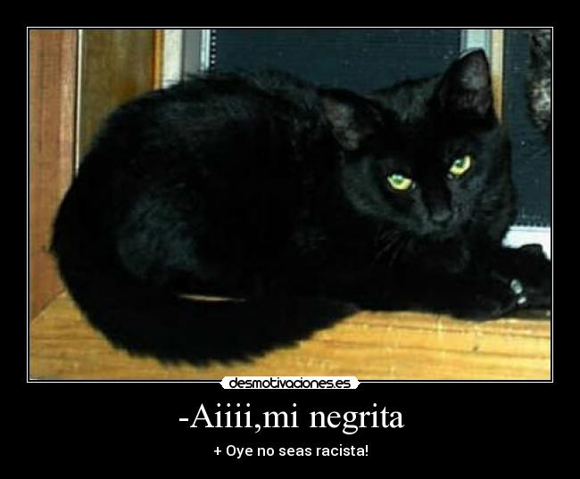 -Aiiii,mi negrita - + Oye no seas racista!