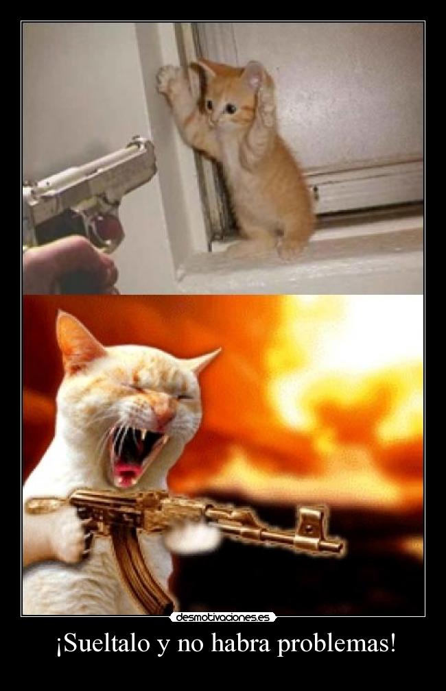 ¡Sueltalo y no habra problemas! -