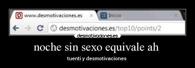 noche sin sexo equivale ah -