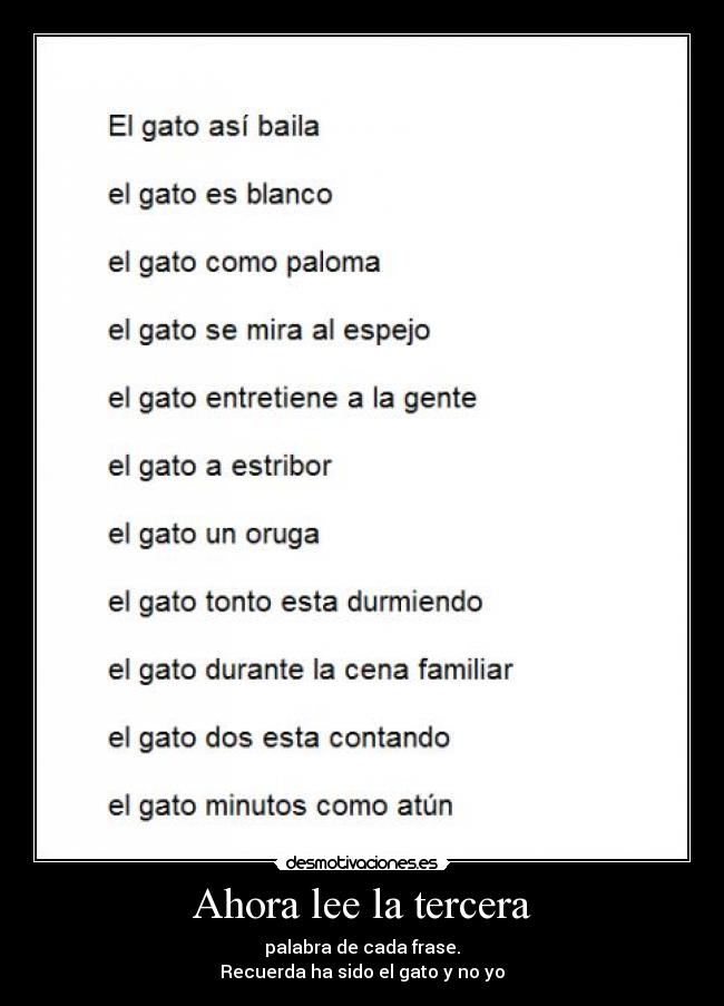 Ahora lee la tercera -