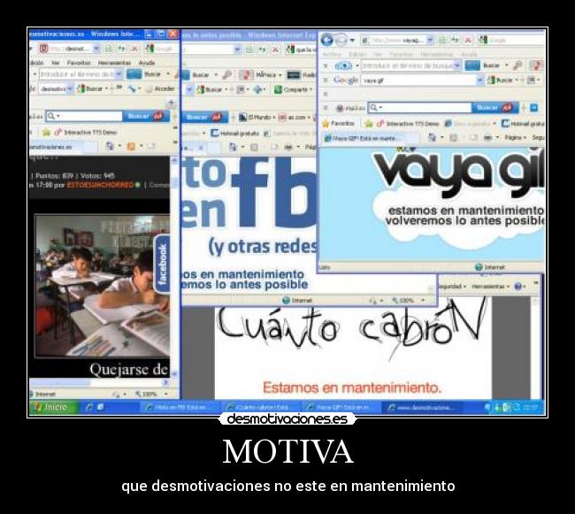 MOTIVA - que desmotivaciones no este en mantenimiento