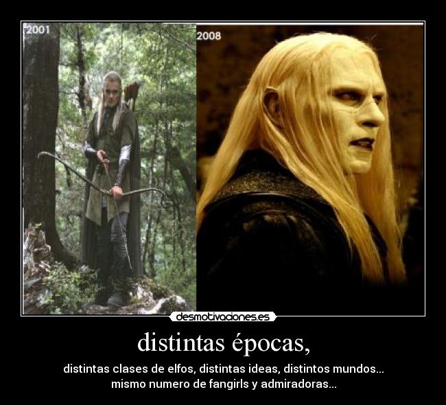 distintas épocas, -