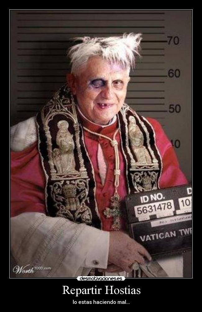 carteles repartir hostias desmotivaciones