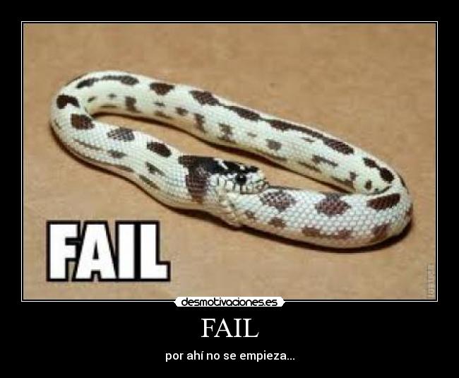 FAIL - por ahí no se empieza...