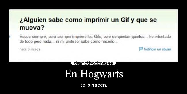 En Hogwarts -