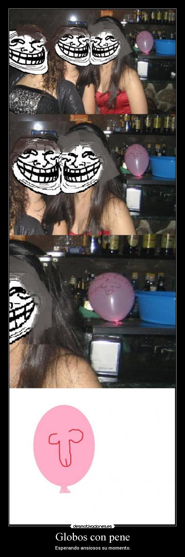 Globos con pene - Esperando ansiosos su momento.