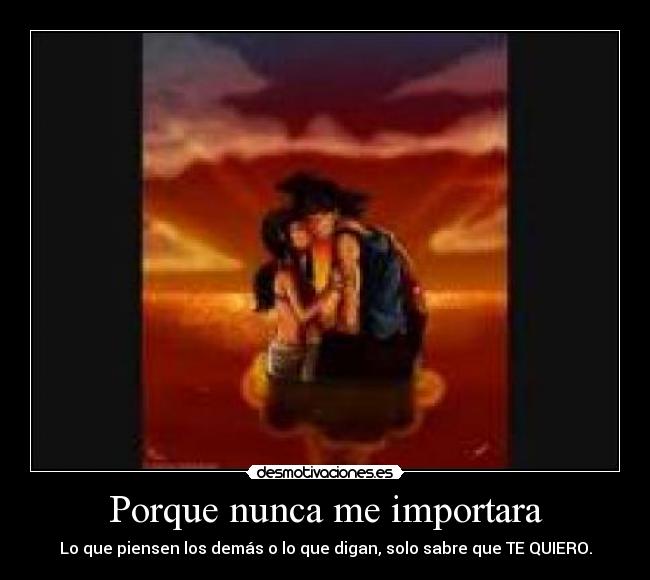 Porque nunca me importara -
