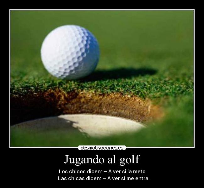 Jugando al golf -