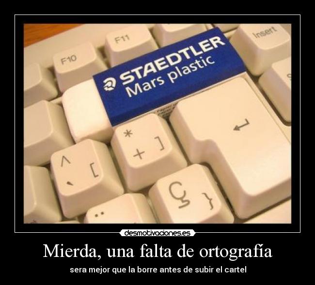 Mierda, una falta de ortografía - 