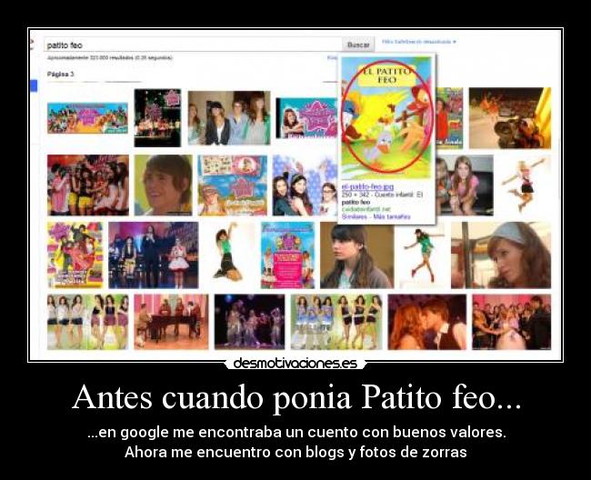 carteles patito feo google cuento valores blogs zorras desmotivaciones
