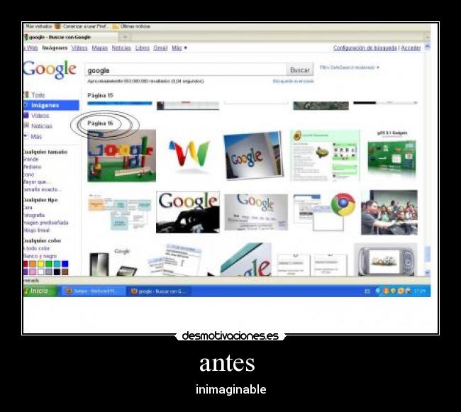 antes - inimaginable