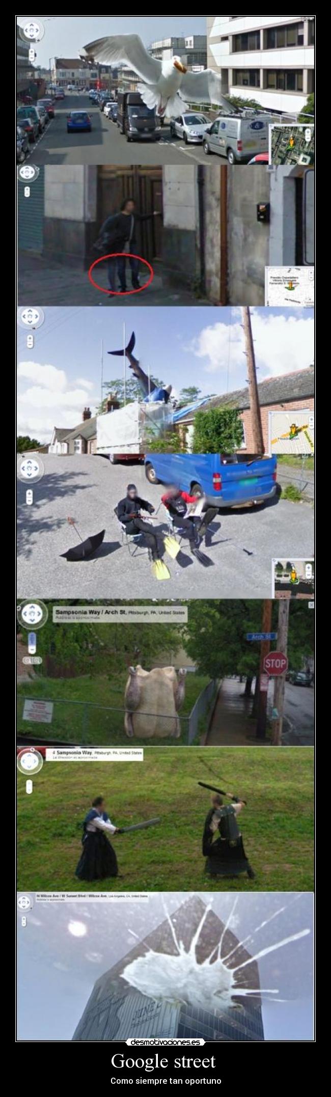 Google street  - Como siempre tan oportuno