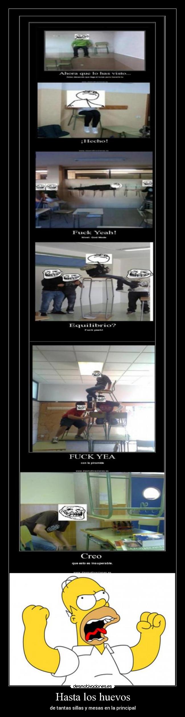 Hasta los huevos - de tantas sillas y mesas en la principal