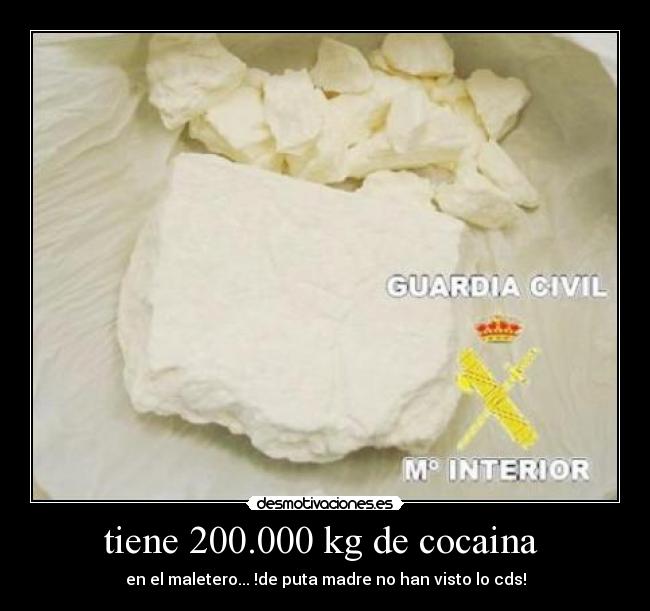 tiene 200.000 kg de cocaina  - 