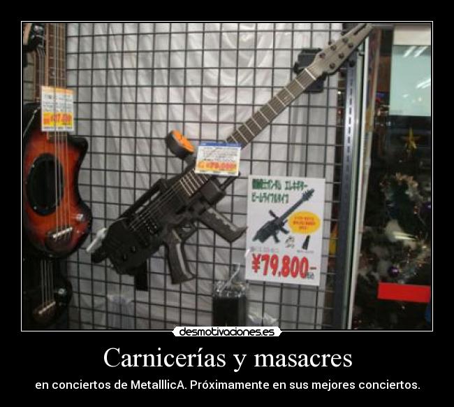 carteles guitarra rifle canti desmotivaciones