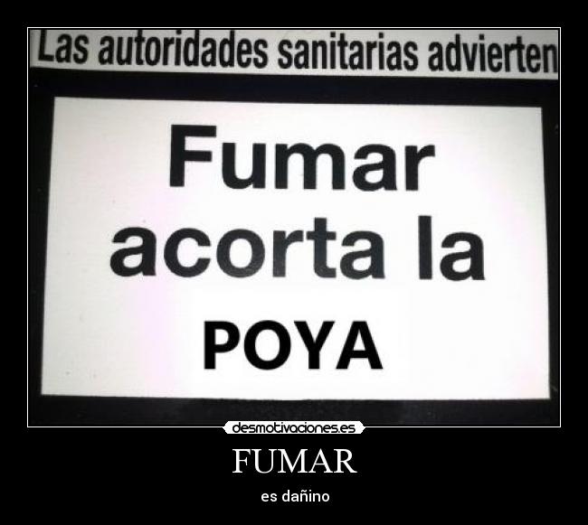 FUMAR - es dañino