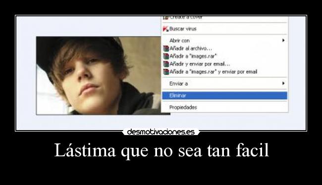 Lástima que no sea tan facil -