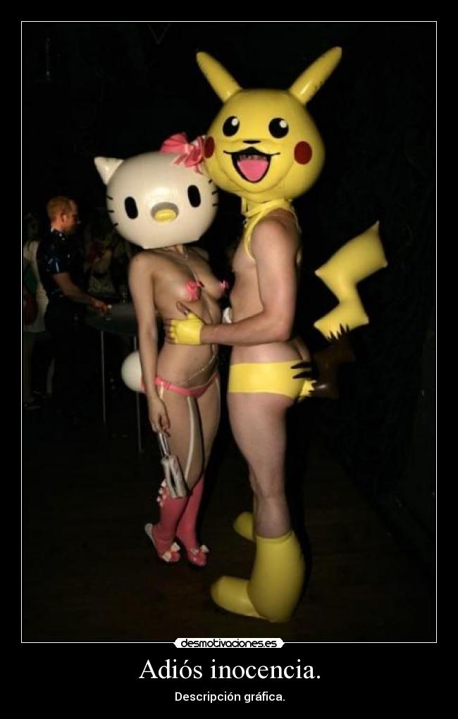 carteles pikachu hello kitty inocencia descripcion grafica desmotivaciones