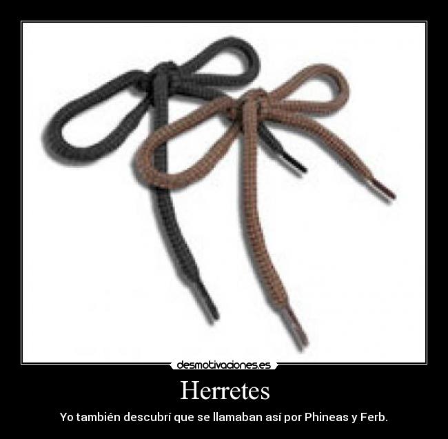 Herretes - Yo también descubrí que se llamaban así por Phineas y Ferb.