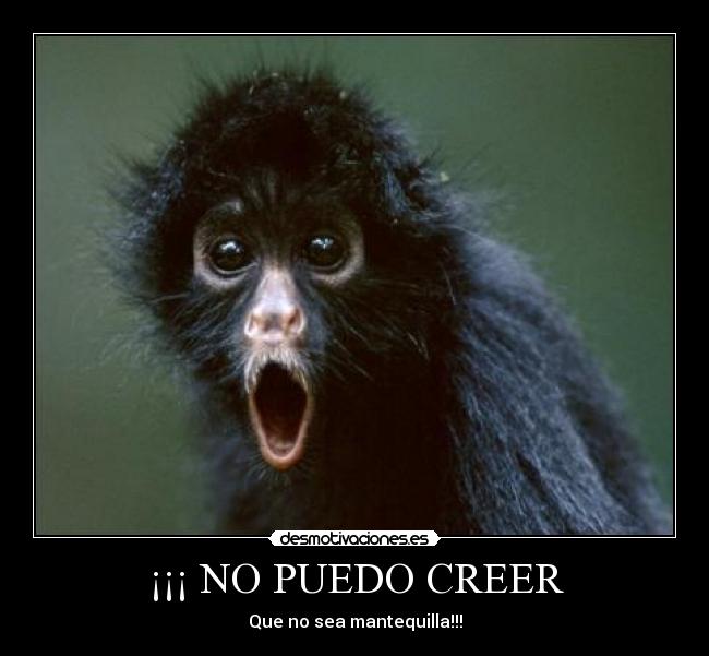 ¡¡¡ NO PUEDO CREER -