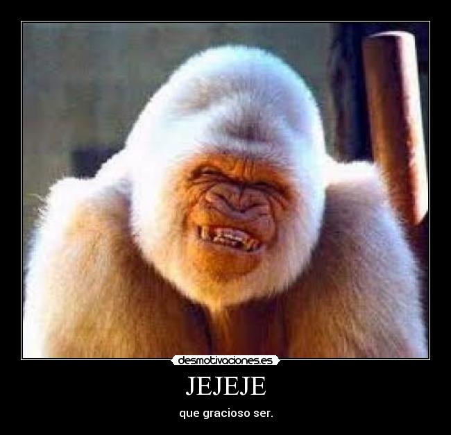 JEJEJE - que gracioso ser.