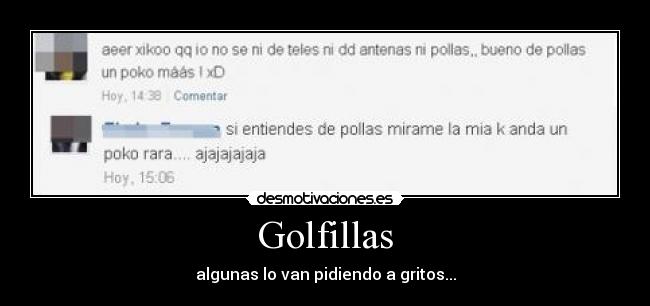 carteles golfa desmotivaciones