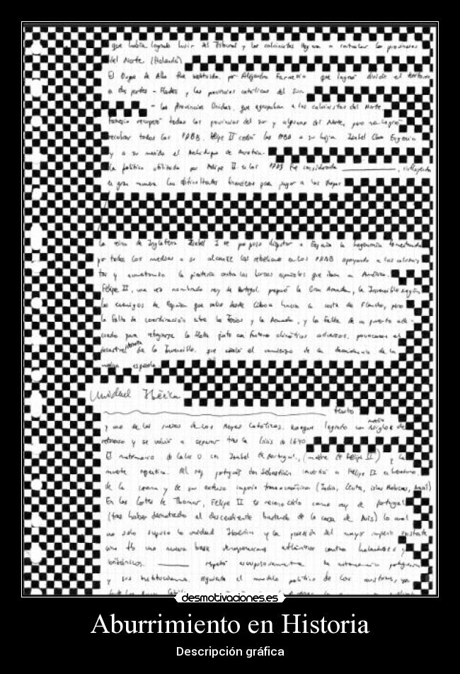 Aburrimiento en Historia -