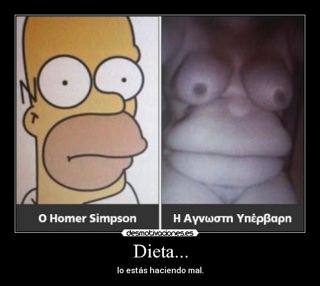 Dieta... - lo estás haciendo mal.