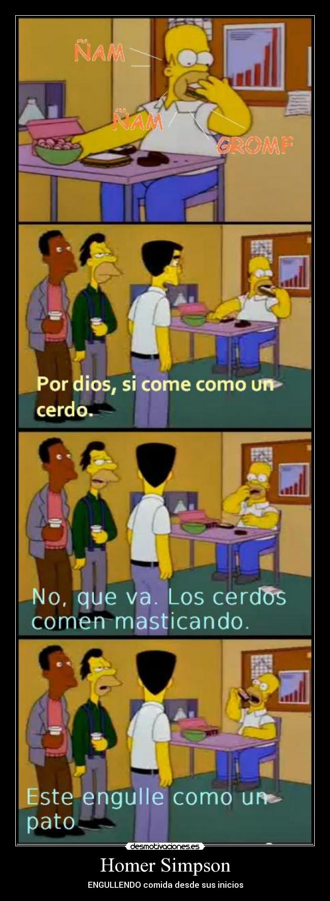 Homer Simpson - ENGULLENDO comida desde sus inicios