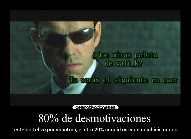 80% de desmotivaciones -