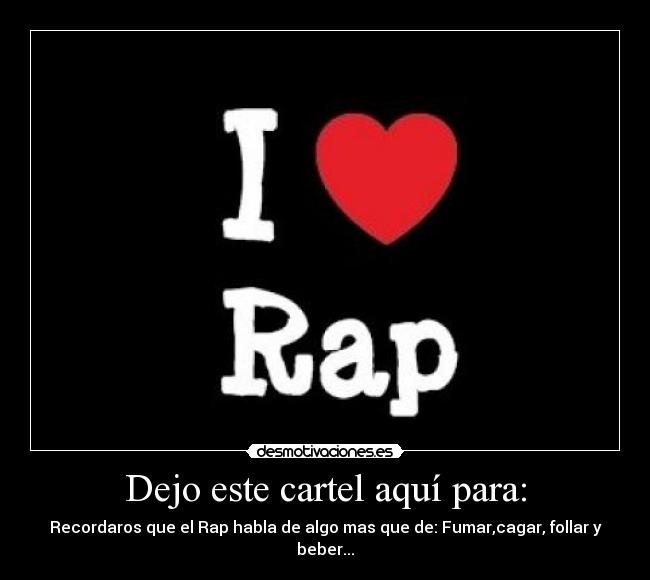 Dejo este cartel aquí para: -