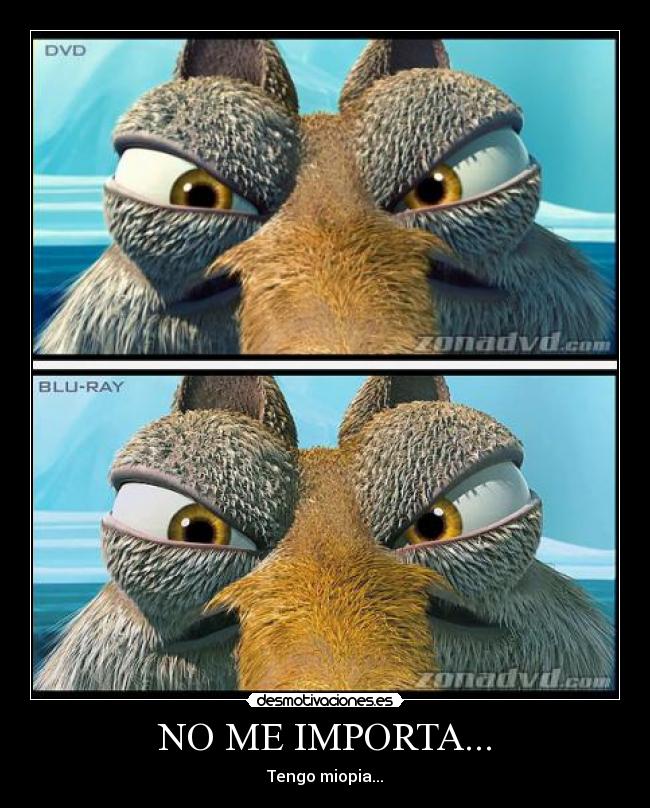 carteles diferencia dvd blu ray ice age miopia desmotivaciones