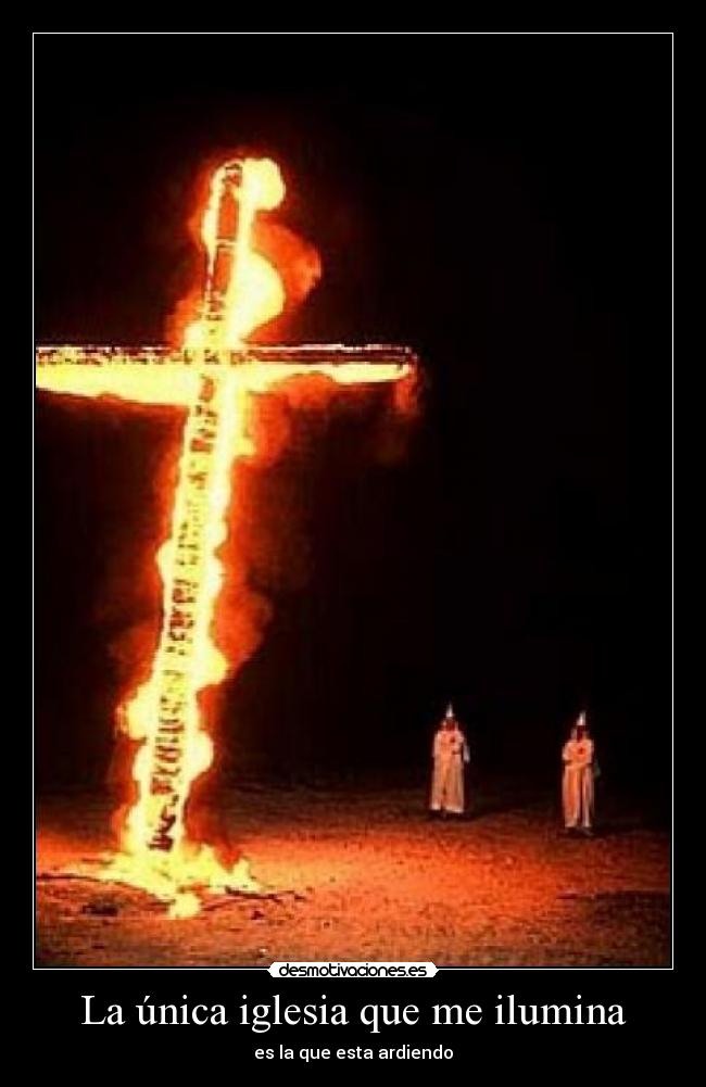 carteles iglesia fuego pedofilia desmotivaciones