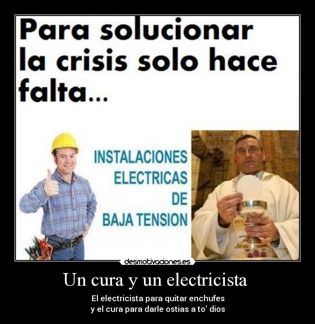 Un cura y un electricista -