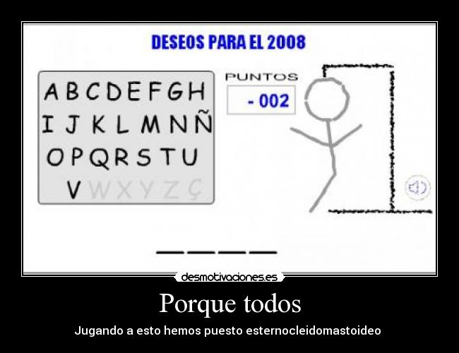 Porque todos - Jugando a esto hemos puesto esternocleidomastoideo