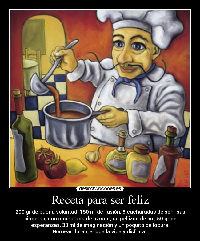 Receta para ser feliz -