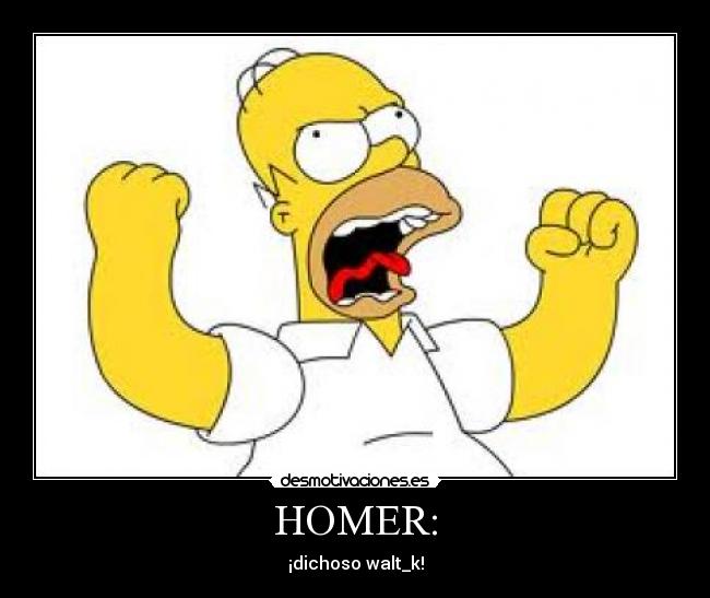HOMER: - ¡dichoso walt_k!