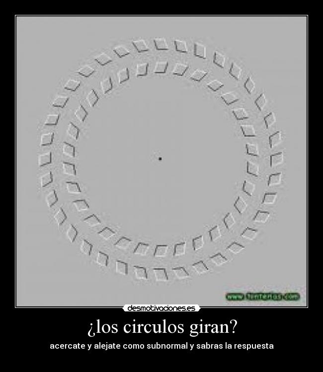 ¿los circulos giran? -