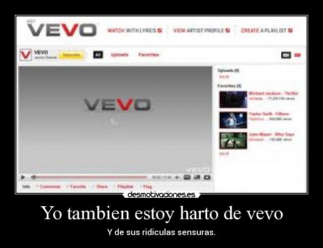 Yo tambien estoy harto de vevo - 