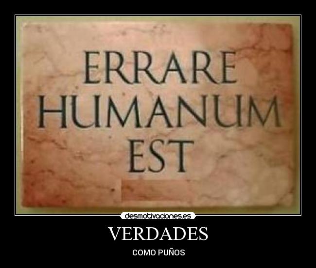 VERDADES - COMO PUÑOS