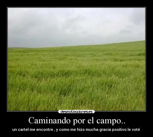 Caminando por el campo.. -